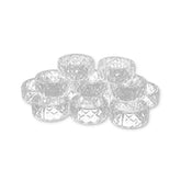 Clear Crystal Plastic Napkin Holder Rings 12 Pieces 2 inch